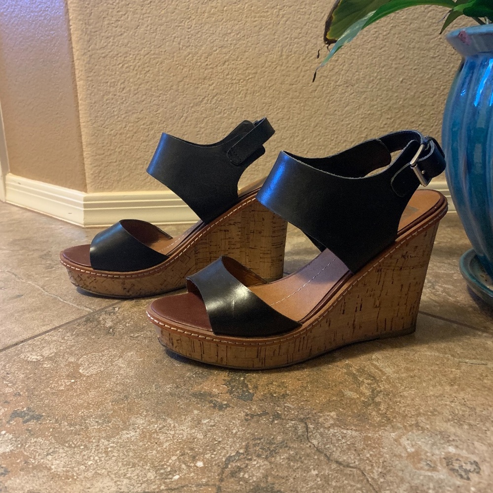 Dolce Vita Leather and Cork Wedge